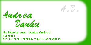 andrea danku business card